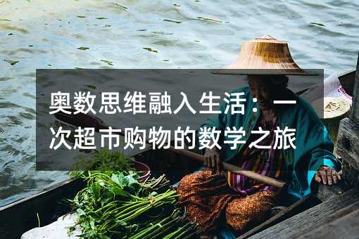 奥数思维融入生活:一次超市购物的数学之旅