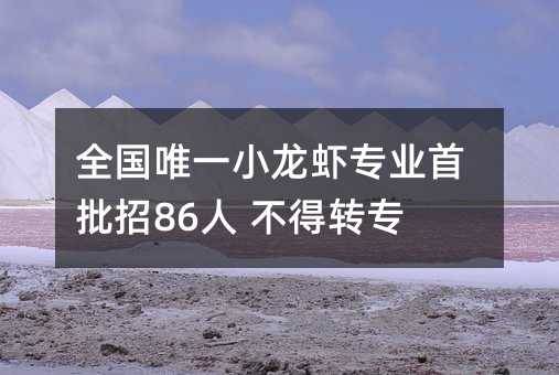 ȫ��ΨһС��Ϻרҵ������86�� ����תרҵ