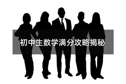 初中生数学满分攻略揭秘